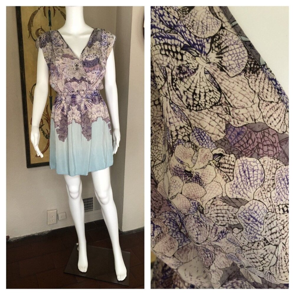 Silk Dress, Paisley Dress, Rave Dress, Psychedelic Dress, 60s Mini Dress, 60s Mo